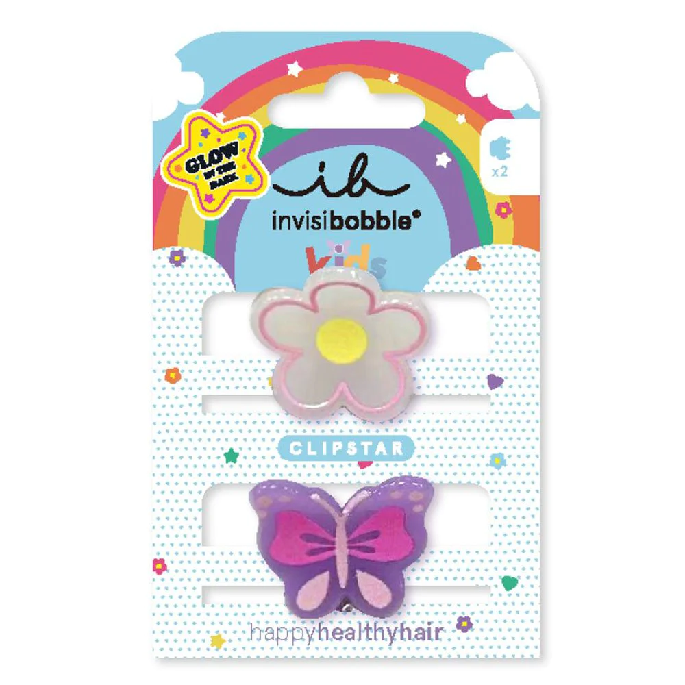 Invisibobble Clipstar Glow Kids Κλάμερ Μαλλιών για Παιδιά Happy Flower, 2τμχ Invisibobble Clipstar Glow Kids Κλάμερ Μαλλιών για Παιδιά Happy Flower, 2τμχ