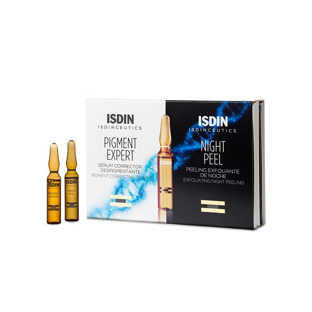 Isdin Pigment Expert & Night Peel Ορός Διόρθωσης της Χρώσης του Δέρματος και Απολεπιστικό Πίλινγκ Νυκτός, 10x2ml & 10x2ml
