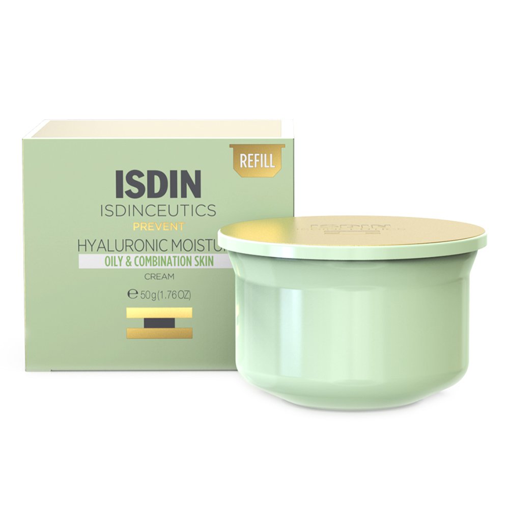Isdin Isdinceutics Prevent Hyaluronic Moisture Oily & Combination Skin Κρέμα Προσώπου για Λιπαρό/Μικτό Δέρμα Ανταλλακτικό, 50g