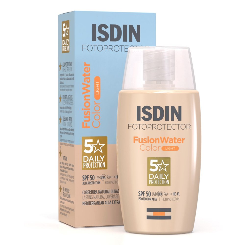 Isdin Fotoprotector Fusion Water Colour Light Αντηλιακό Προσώπου SPF50+ με Χρώμα Light, 50ml