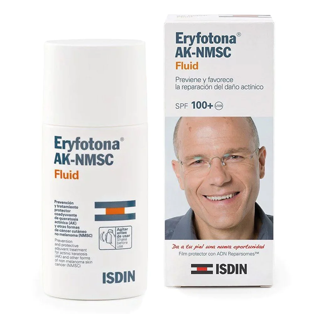 Isdin Eryfotona AK-NMSC Fluid Αντηλιακό Προσώπου SPF100+ που Προλαμβάνει & Διορθώνει τις Ακτινικές Βλάβες, 50ml Isdin Eryfotona AK-NMSC Fluid Αντηλιακό Προσώπου SPF100+ που Προλαμβάνει & Διορθώνει τις Ακτινικές Βλάβες, 50ml