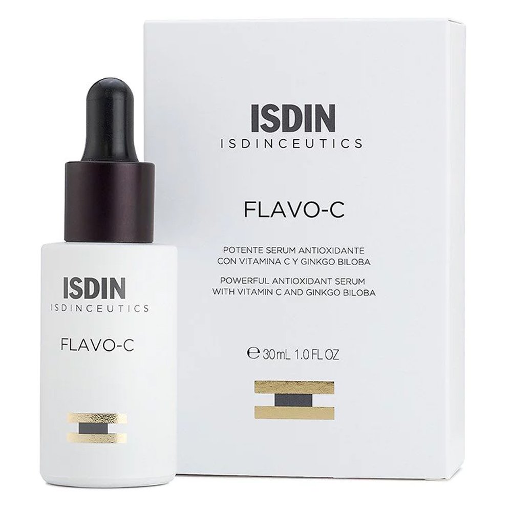  Isdin Flavo-C Serum Ορός Προσώπου Ισχυρή Βιταμίνη C που δρα στο Δέρμα για 10 ώρες, 30ml