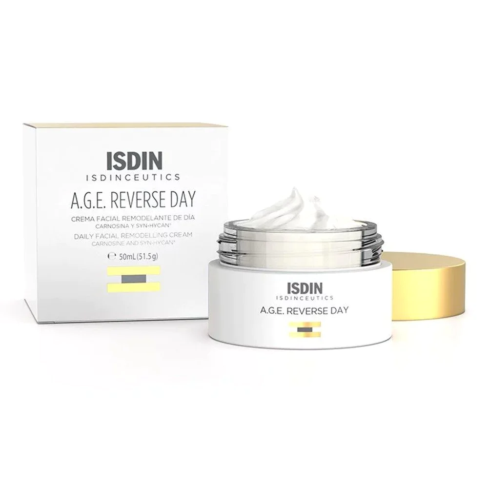 Isdin A.G.E. Reverse Day Cream Κρέμα Προσώπου Ημέρας με Τριπλή Αντιγηραντική Δράση, 50ml