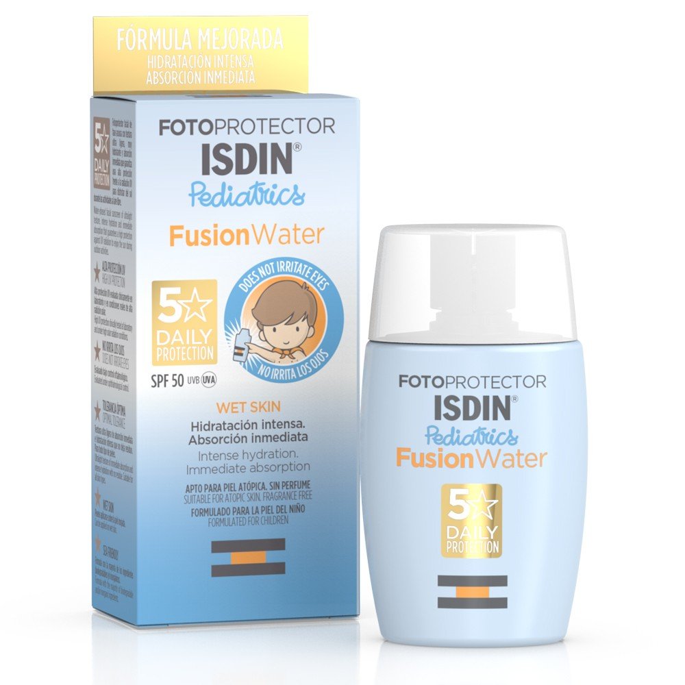Isdin Fotoprotector Pediatrics Fusion Water Wet Skin SPF50 Αντηλιακό Προσώπου για Παιδιά απο 6 μηνών με Βάση το Νερό, 50ml