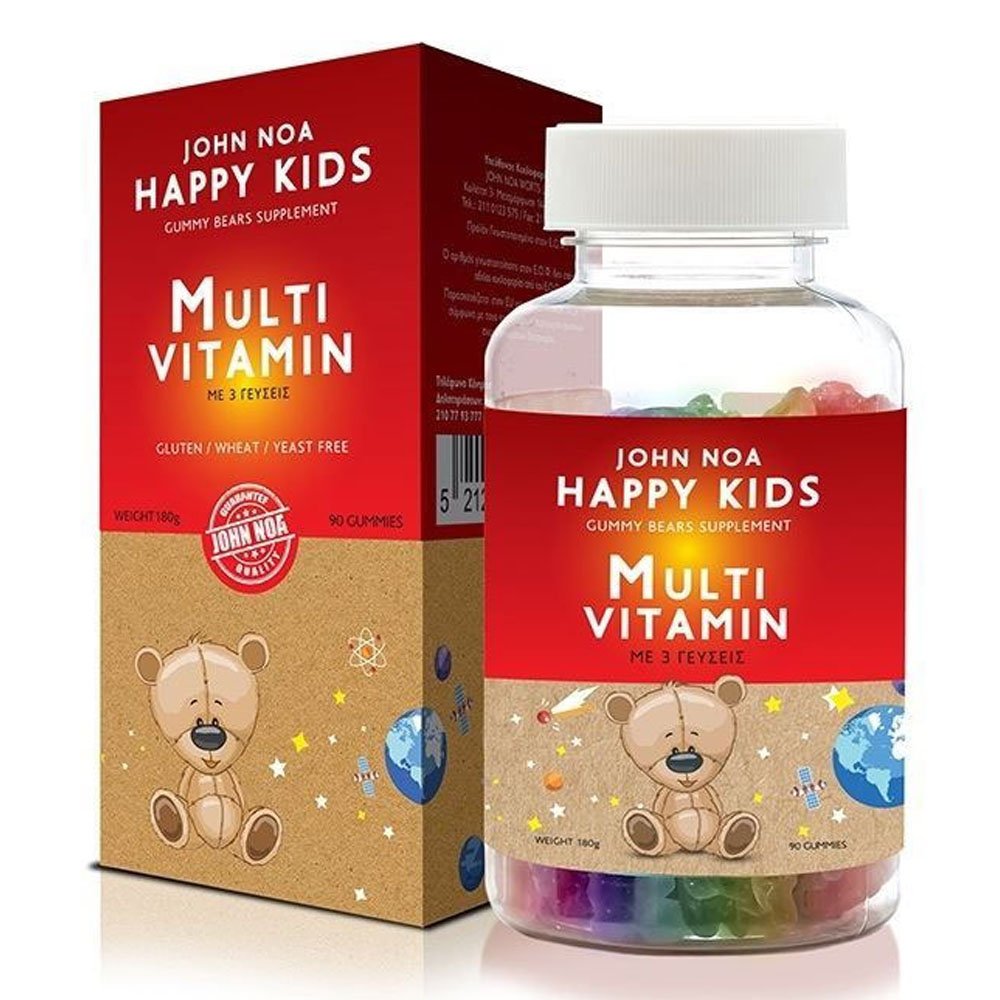 John Noa Happy Kids MultiVitamin Παιδική Πολυβιταμίνη σε Ζελεδάκια, 90 Ζελεδάκια