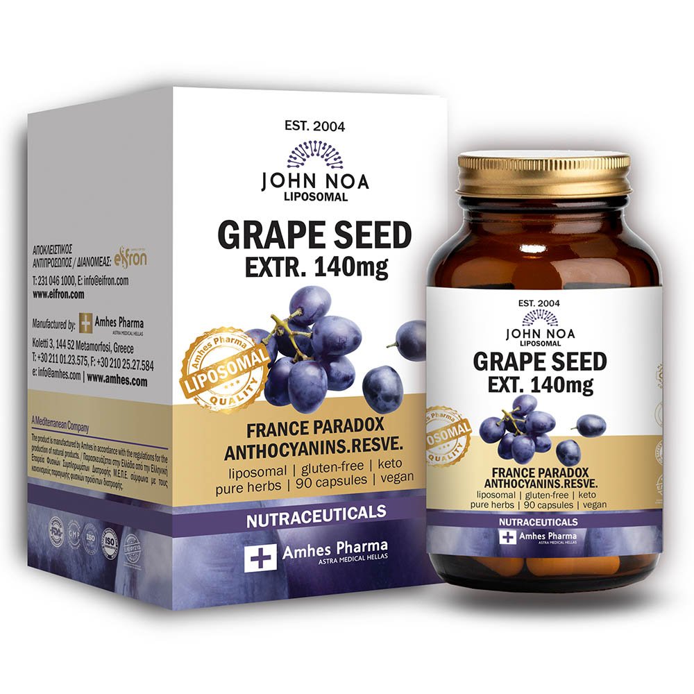 John Noa Liposomal Grape Seed 140mg, 90 φυτικές κάψουλες