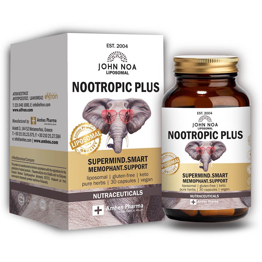 John Noa Liposomal Nootropic Plus Συμπλήρωμα για την Μνήμη, 30 φυτικές κάψουλες