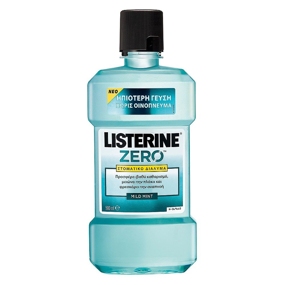 Listerine Zero Ήπιο Αντισηπτικό Στοματικό Διάλυμα κατα των Μικροβίων με Απαλό Άρωμα Μέντας, 250ml