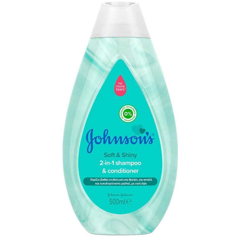 Johnson's Soft & Shiny 2 in 1 Shampoo & Conditioner Παιδικό 2 σε 1 Σαμπουάν & Conditioner, 500ml