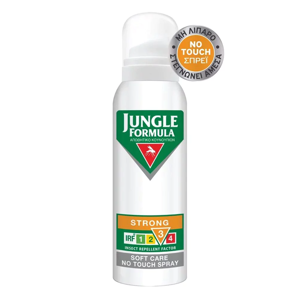 Jungle Formula Strong Soft Care No Touch Εντομοαπωθητικό Αντικουνουπικό Σπρέι, 125ml Jungle Formula Strong Soft Care No Touch Εντομοαπωθητικό Αντικουνουπικό Σπρέι, 125ml