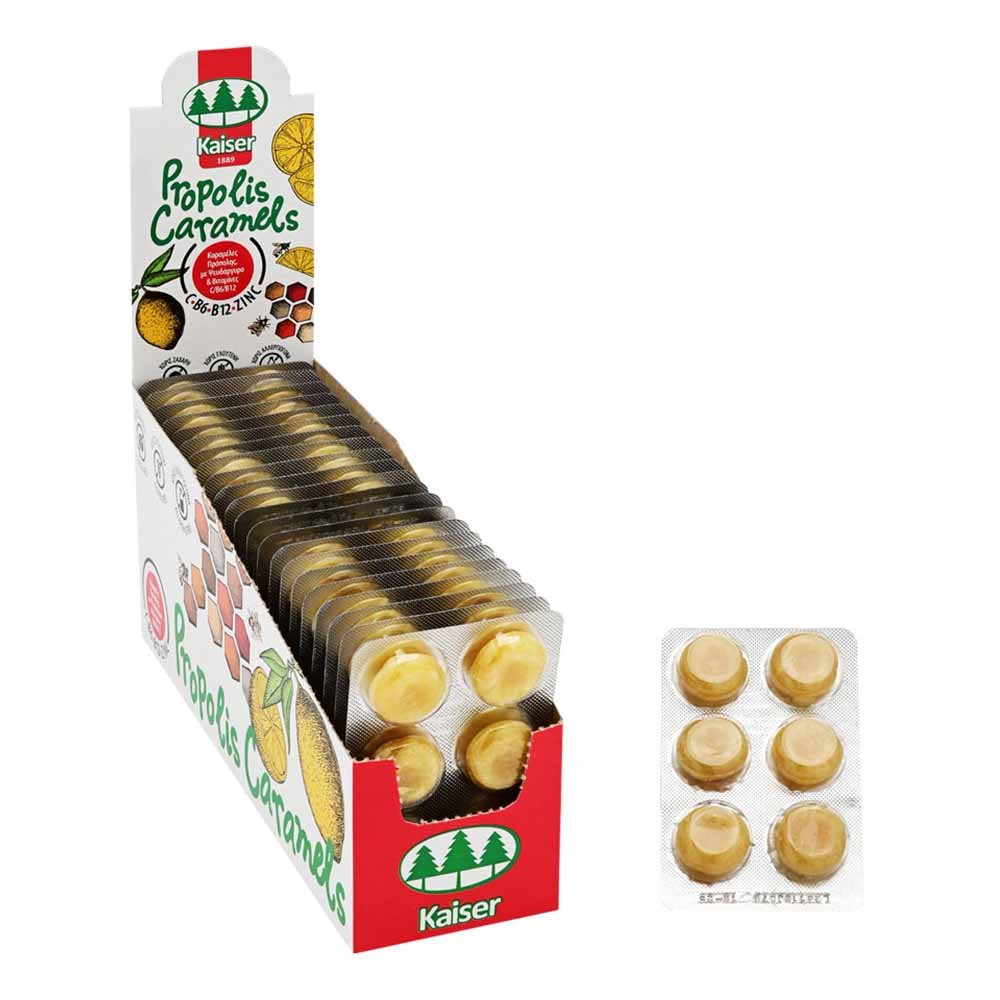 Kaiser Propolis Caramels Καραμέλες με εκχύλισμα Πρόπολης & Μελισσόχορτου, 132τμχ