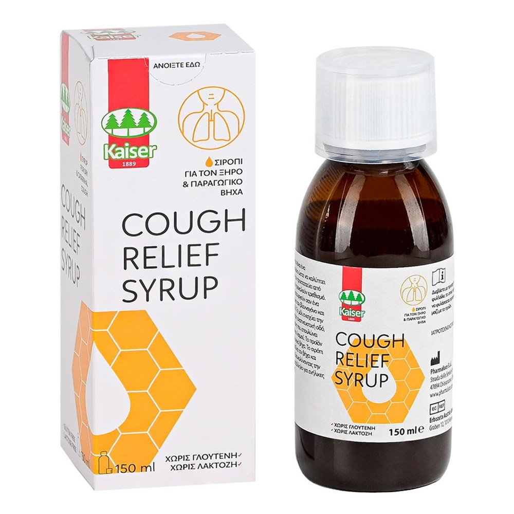 Kaiser Cough Relief Σιρόπι για Ξηρό & Παραγωγικό Βήχα, 150ml