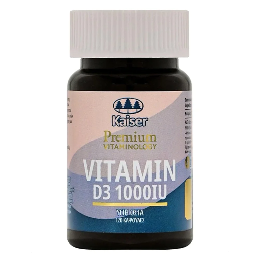 Kaiser 1889 Premium Vitaminology Βιταμίνη D3 1000iu, 120 κάψουλες Kaiser 1889 Premium Vitaminology Βιταμίνη D3 1000iu, 120 κάψουλες
