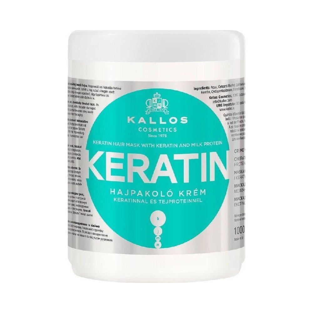 Kallos Cosmetics Keratin μάσκα μαλλιών 1000 ml για γυναίκες