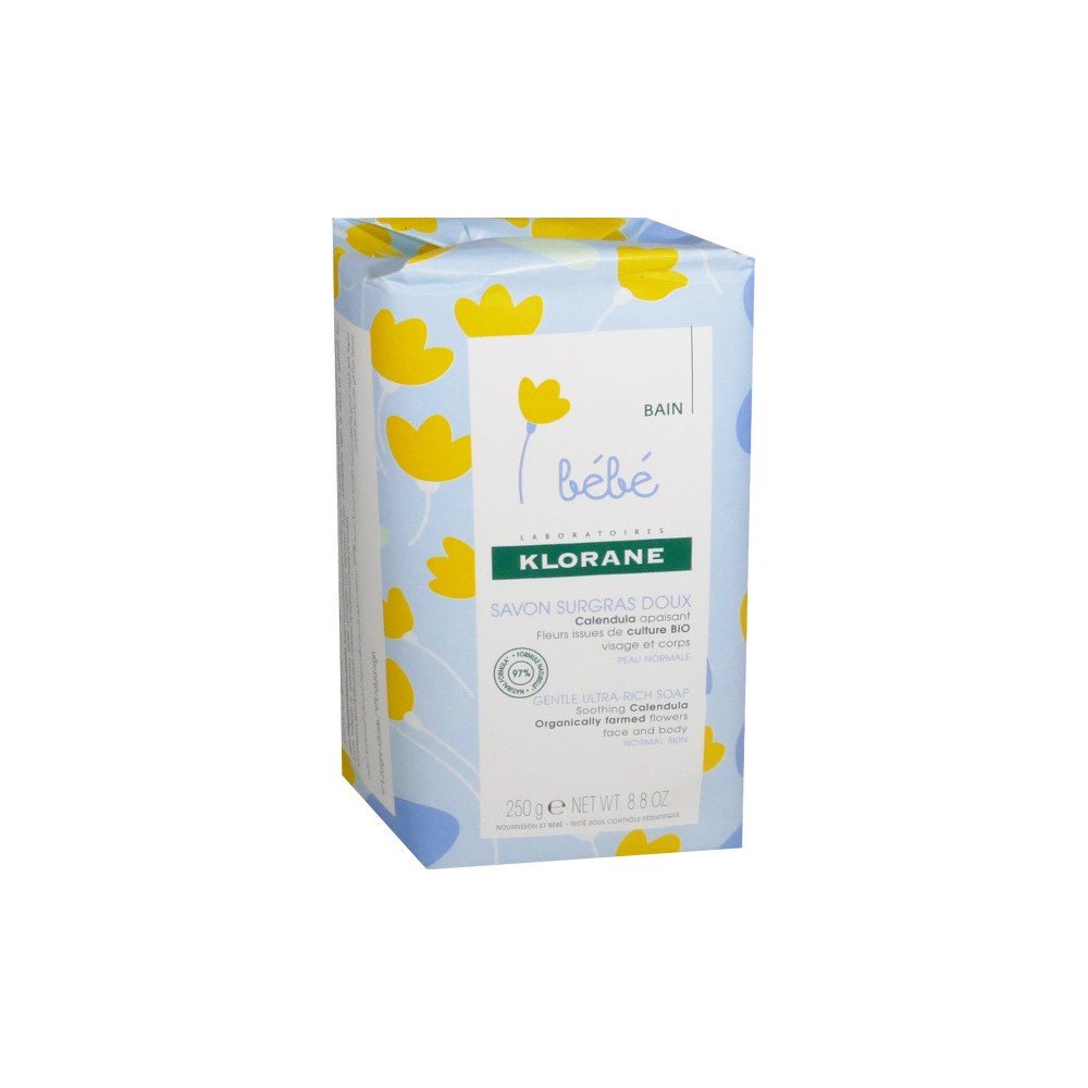 Klorane Bebe Savon Surgras Doux 250gr-Ήπιο Σαπούνι για Βρέφη & μεγαλύτερα Μωρά, 250g