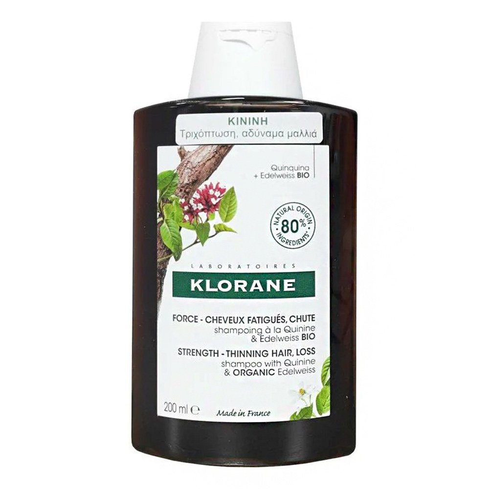 Klorane Force Shampoo Anti-Hair Loss with Quinine & Organic Edelweiss Δυναμωτικό Σαμπουάν κατά της Τριχόπτωσης, 200ml