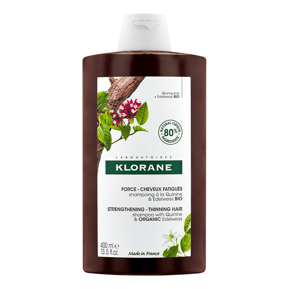 Klorane Quinine Shampoo Σαμπουάν για Ενδυνάμωση & κατά της Τριχόπτωσης με Κινίνη και ΒΙΟΛΟΓΙΚΟ Εντελβάις - Τριχόπτωση, Ταλαιπωρημένα Μαλλιά, 400ml