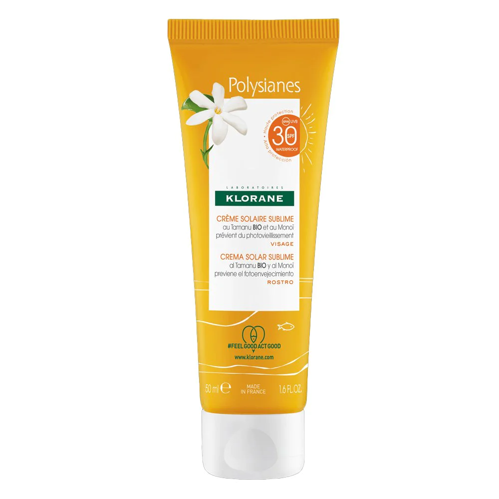 Klorane Polysianes Αντηλιακή Kρέμα Προσώπου SPF 30 με Tamanu & Monoi, 50ml Klorane Polysianes Αντηλιακή Kρέμα Προσώπου SPF 30 με Tamanu & Monoi, 50ml