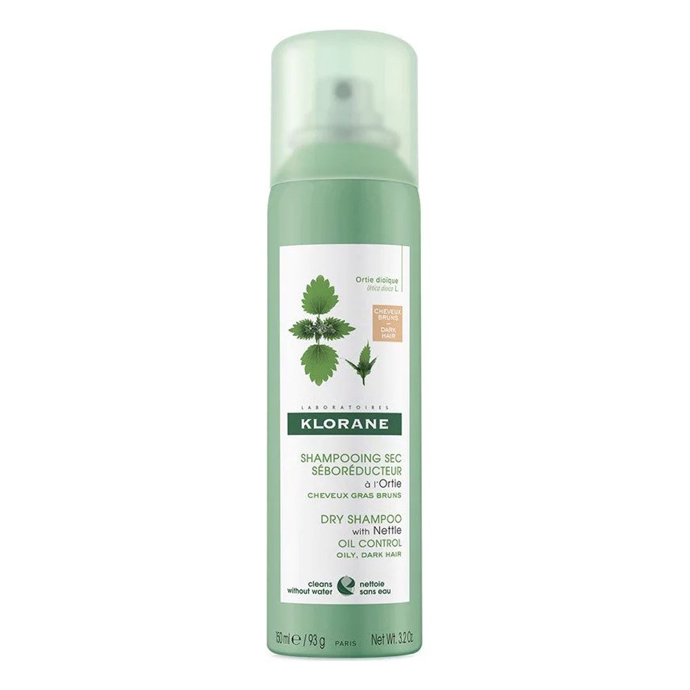 Klorane Ortie Dry Shampoo με Τσουκνίδα για Λιπαρά Μαλλιά Καστανά/Μαύρα, 150ml