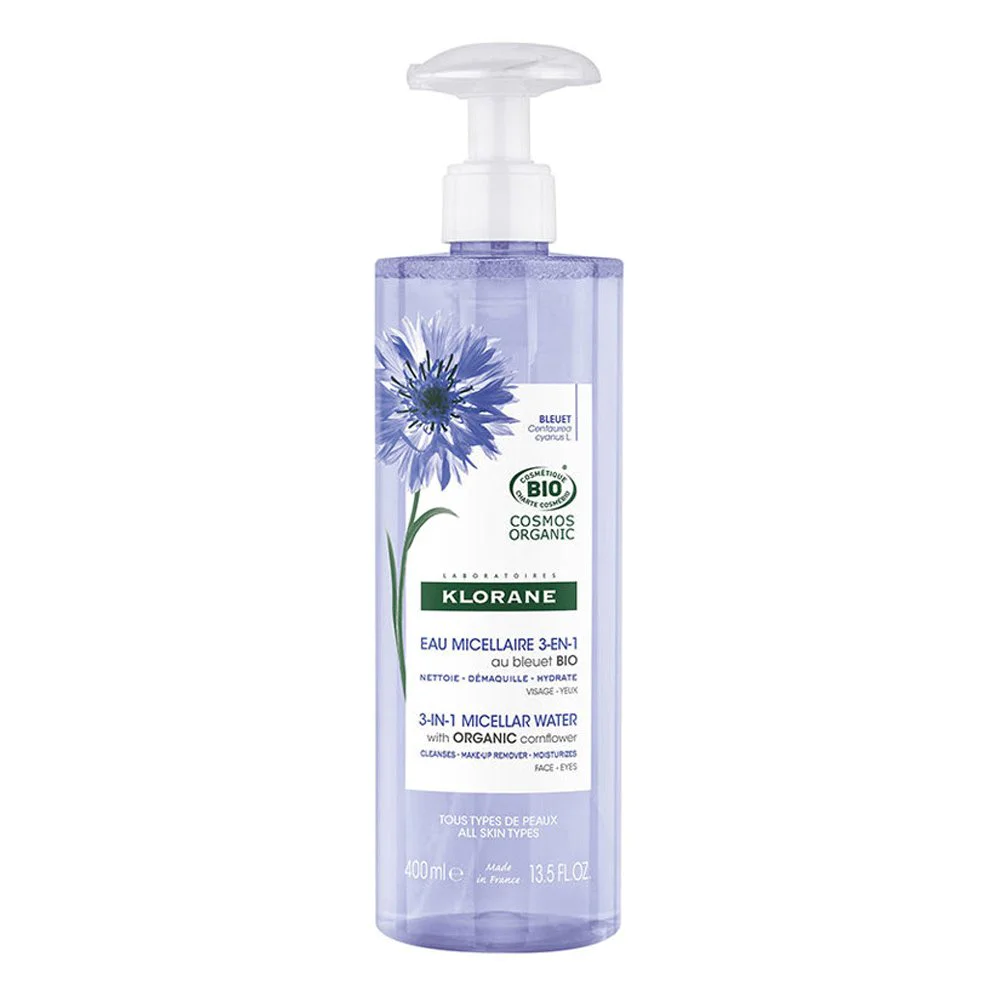 Klorane Cornflower Bio Micellar Water Ντεμακιγιάζ, 400ml Klorane Cornflower Bio Micellar Water Ντεμακιγιάζ, 400ml