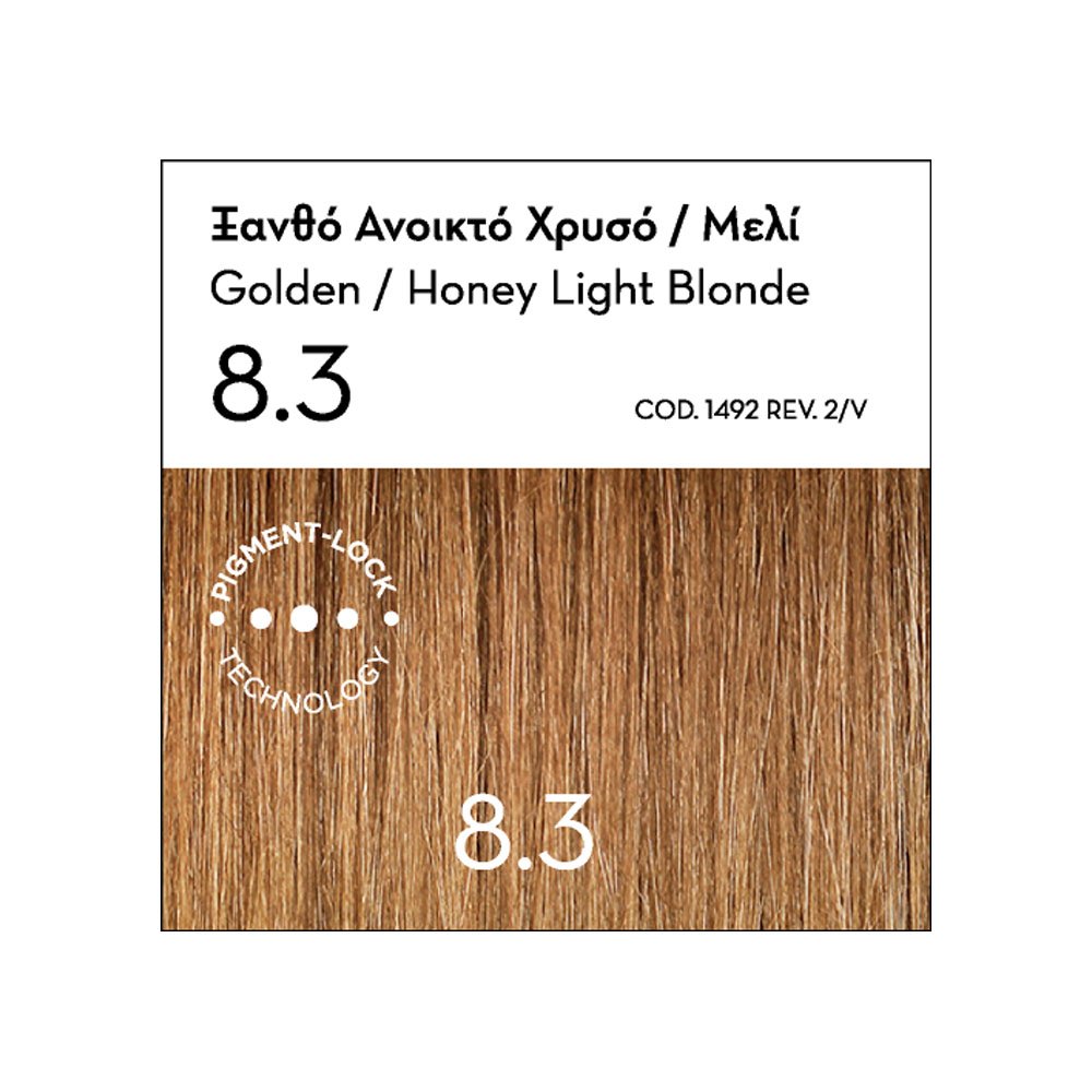 Korres Argan Oil Advanced Colorant Μόνιμη Βαφή Μαλλιών 8.3 Ξανθό Ανοικτό Χρυσό/Μελί, 50ml