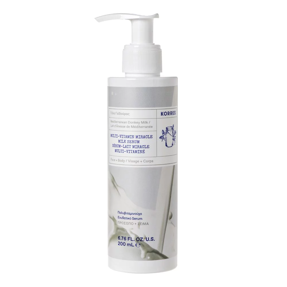 Korres Donkey Milk Multi-Vitamin Miracle Serum Πολυβιταμινούχο Ενυδατικό Serum με Γάλα Γαϊδούρας για Πρόσωπο & Σώμα, 200ml Korres Donkey Milk Multi-Vitamin Miracle Serum Πολυβιταμινούχο Ενυδατικό Serum με Γάλα Γαϊδούρας για Πρόσωπο & Σώμα, 200ml