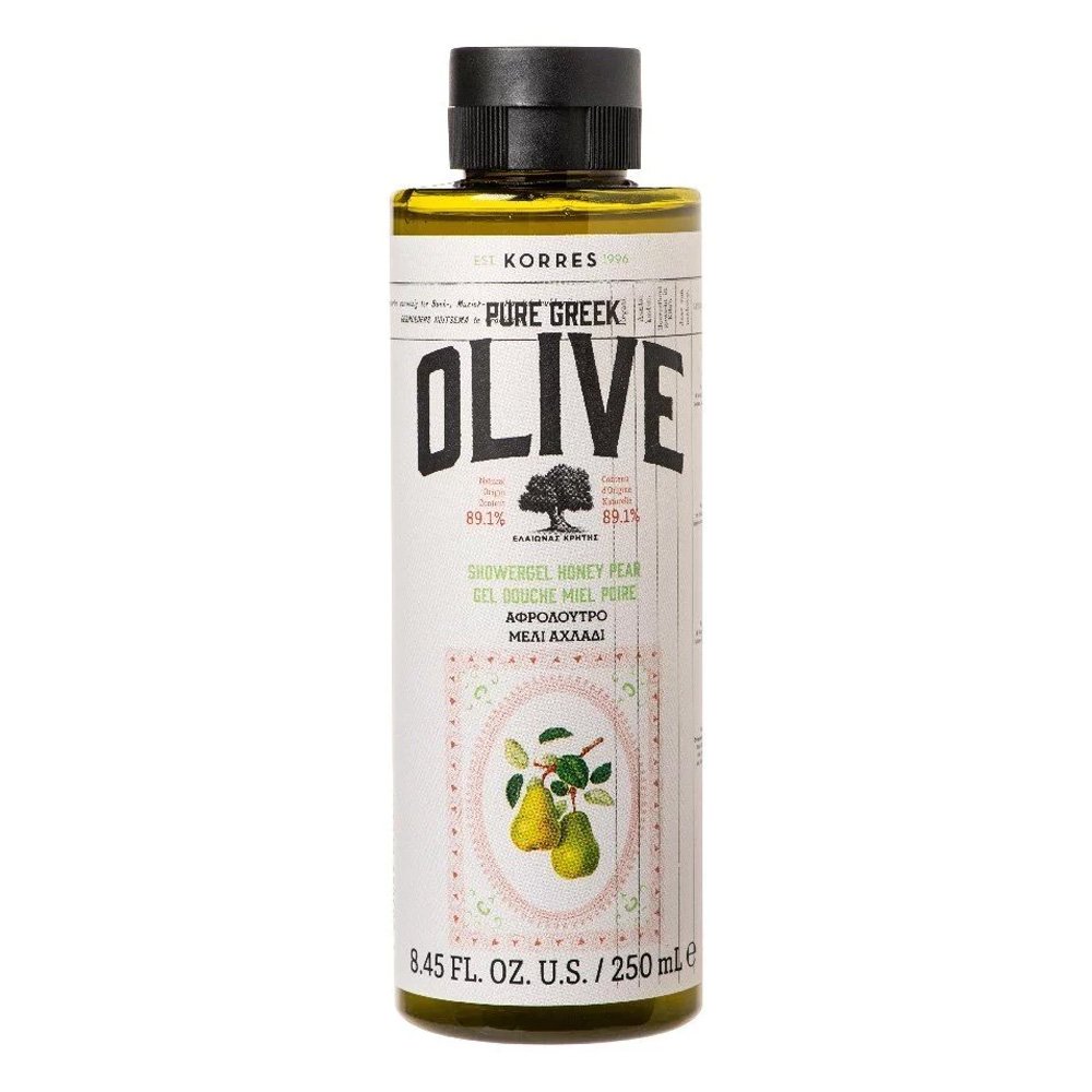 Korres Pure Greek Olive Honey & Pear Αφρόλουτρο με Εκχύλισμα Φύλλων Ελιάς, 250ml