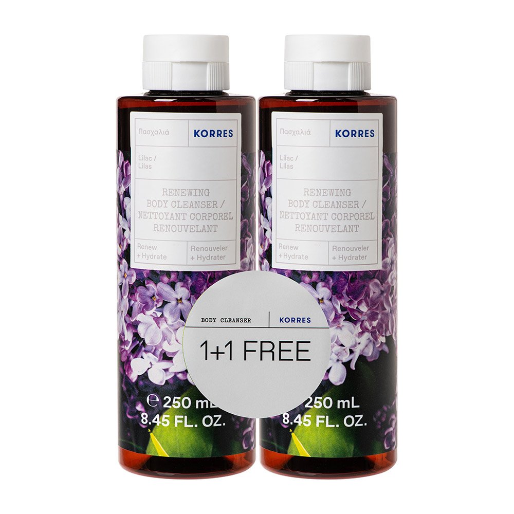 Korres Promo Renewing Showergel Lilac Αφρόλουτρο Πασχαλιά (1+1 Δώρο), 2x250ml