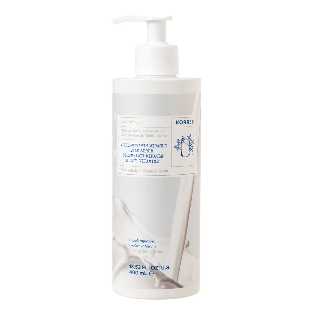 Korres Donkey Milk Multi-Vitamin Miracle Serum Πολυβιταμινούχο Ενυδατικό Serum με Γάλα Γαϊδούρας για Πρόσωπο & Σώμα, 400ml Korres Donkey Milk Multi-Vitamin Miracle Serum Πολυβιταμινούχο Ενυδατικό Serum με Γάλα Γαϊδούρας για Πρόσωπο & Σώμα, 400ml