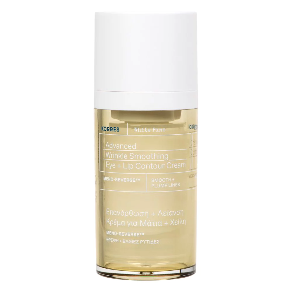 Korres White Pine Κρέμα Προσώπου Ματιών & Χειλιών Ημέρας για Eπανόρθωση & Λείανση, 15ml Korres White Pine Κρέμα Προσώπου Ματιών & Χειλιών Ημέρας για Eπανόρθωση & Λείανση, 15ml