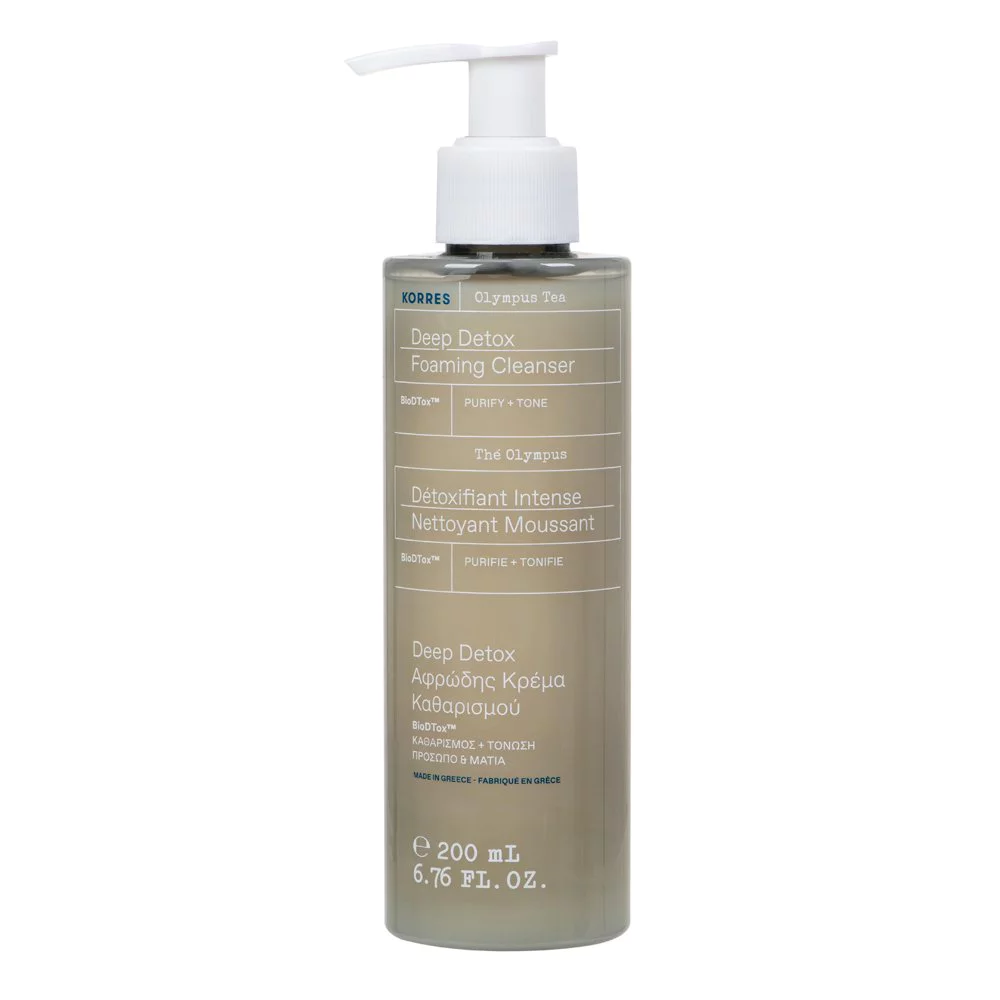 Korres Deep Detox Αφρώδης Κρέμα Καθαρισμού Τσάι Ολύμπου, 200ml