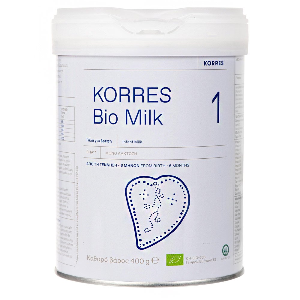 Korres Bio Milk Βιολογικό Αγελαδινό Γάλα για Βρέφη 1 (0-6 μηνών), 400g