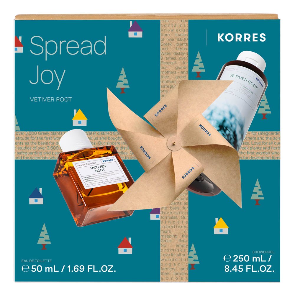 Korres Promo Set Spread Joy Vetiver Root Περιλαμβάνει Eau De Toilette 50ml & Αφρόλουτρο 250ml, 1σετ
