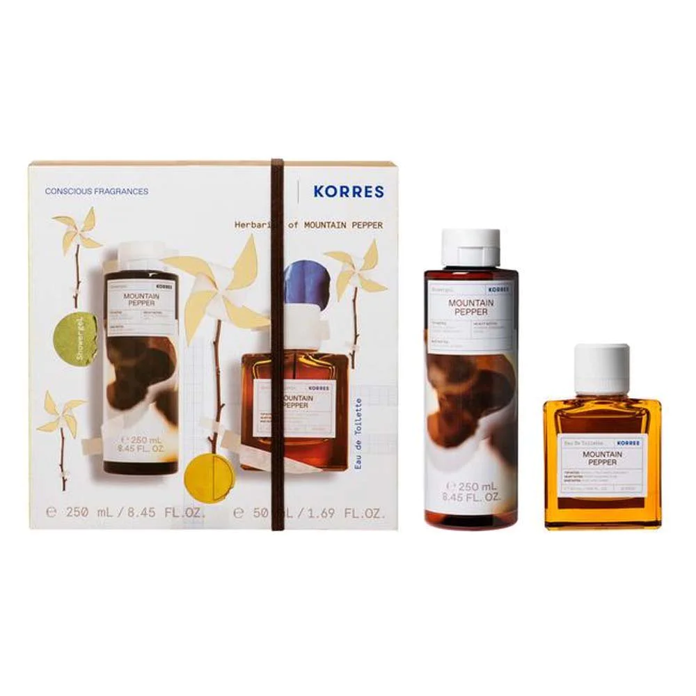 Korres Mountain Pepper Eau de Toilette 50ml + Αφρόλουτρο, 250ml Korres Mountain Pepper Eau de Toilette 50ml + Αφρόλουτρο, 250ml
