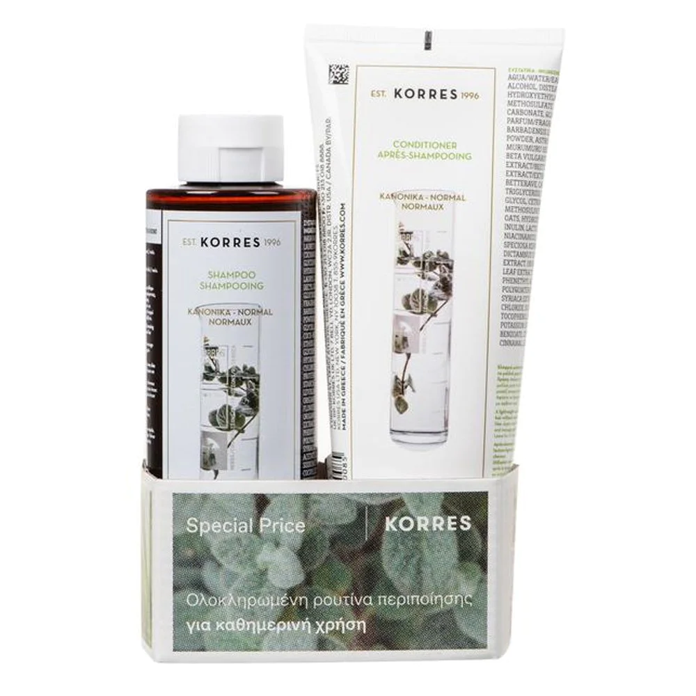 Korres Αλόη + Δίκταμο Σετ Σαμπουάν 250ml & Μαλακτική Κρέμα Για Κανονικά Μαλλιά 200ml, 1σετ