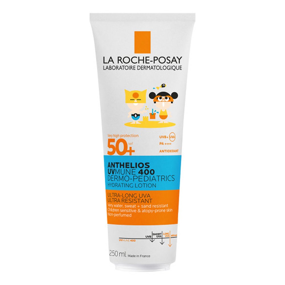  La Roche-Posay Anthelios UVMUNE 400 Dermo-Pediatrics Hydrating Lotion SPF 50+ Ενυδατικό Αντηλιακό Γαλάκτωμα για το Ευαίσθητο Παιδικό Δέρμα & για το Δέρμα με Τάση Ατοπίας, 250ml