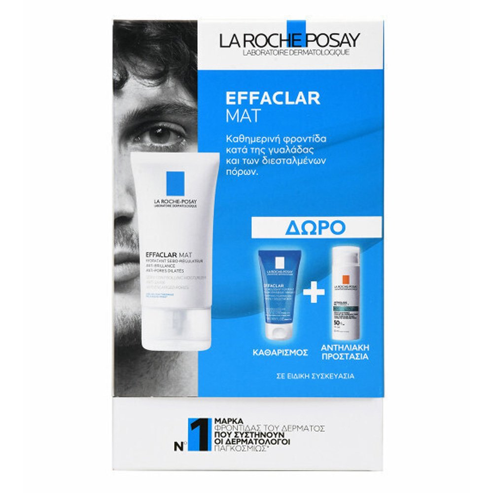 La Roche Posay Effaclar K(+) Oily Skin Cream, 40ml & Effaclar Gel Καθαρισμού, 50ml & Anthelios Oil Correct Spf 50+, 3ml