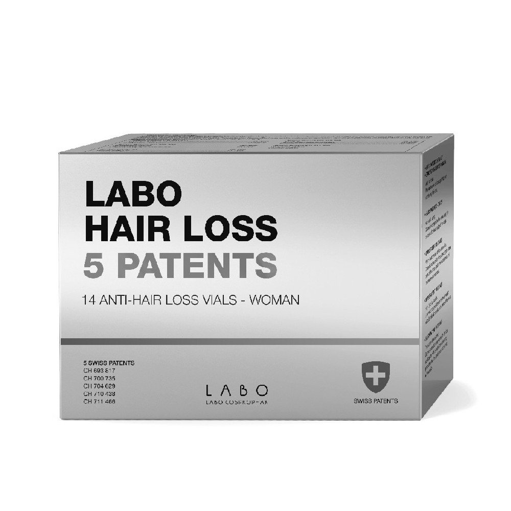 Labo Hair Loss 5 Patents Woman, Αγωγή για Γυναίκες για την Μείωση και την Αποτελεσματική Αντιμετώπιση της Τριχόπτωσης, 14 Αμπούλες x 3.5ml