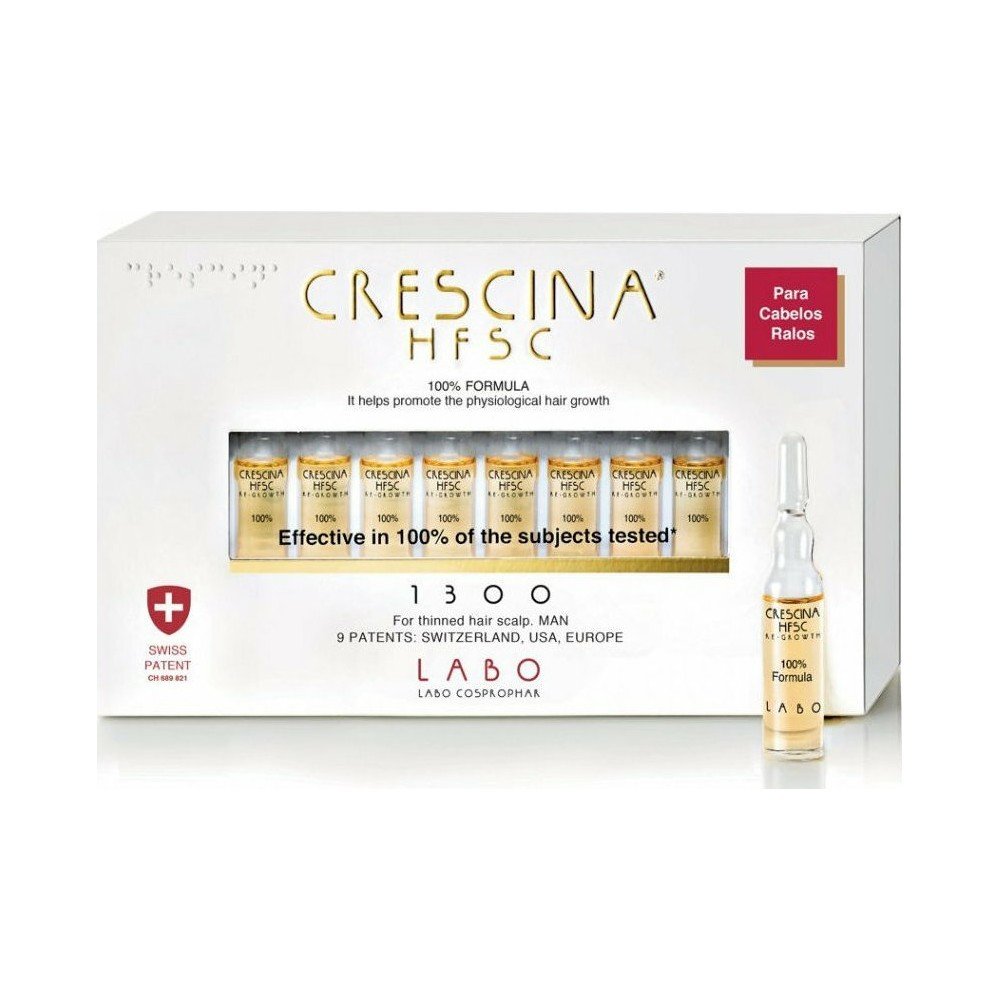 Labo Crescina  Transdermic HFSC Man 1300,Αγωγή για Άνδρες με προχωρημένα στάδια αραίωσης, 20 αμπούλες x 3.5ml