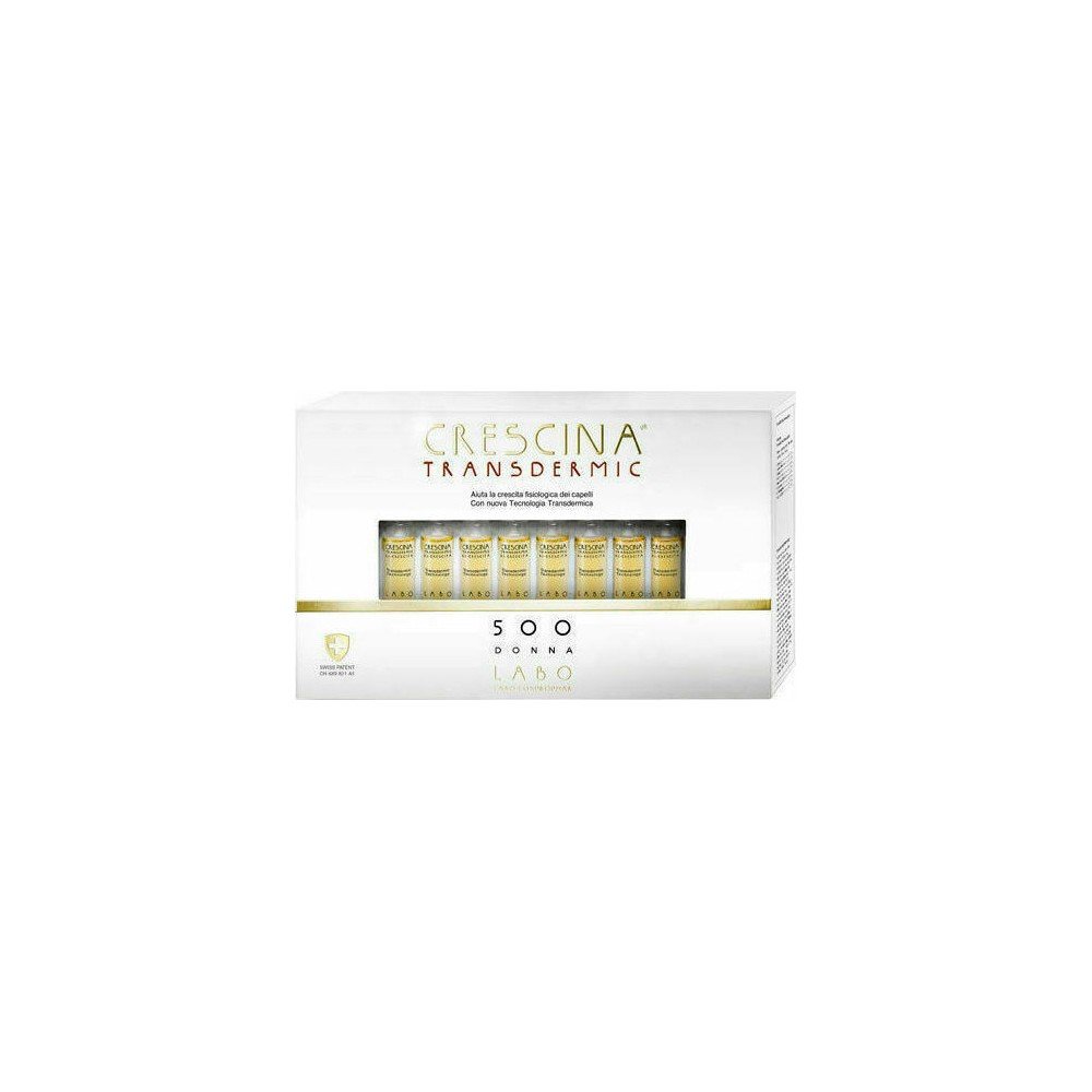 Labo Crescina HFSC  Woman 500, Aγωγή για Γυναίκες  για  Μεσαία Στάδια Αραίωσης Μαλλιών ,20 Aμπούλες x 3.5ml 