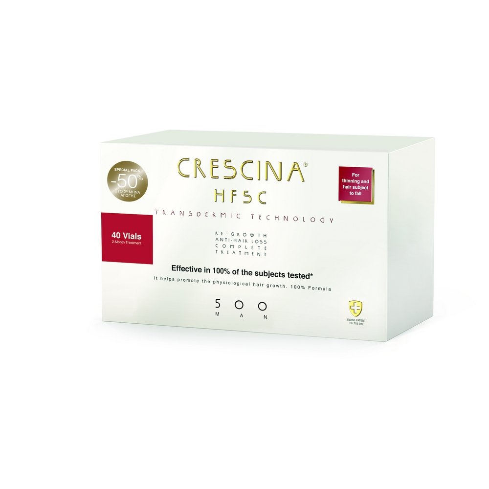Labo Crescina Transdermic HFSC MAN 500 Αμπούλες Μαλλιών κατά της Τριχόπτωσης για Άνδρες, 40x3.5ml