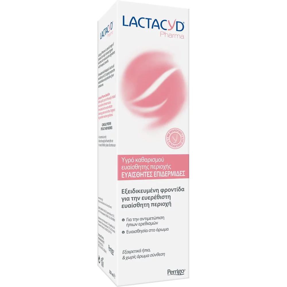 Lactacyd Pharma Sensitive Καθαριστικό Ευαίσθητης Περιοχής για Ευαίσθητες Επιδερμίδες, 250ml Lactacyd Pharma Sensitive Καθαριστικό Ευαίσθητης Περιοχής για Ευαίσθητες Επιδερμίδες, 250ml