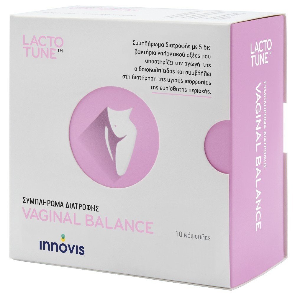 Lactotune Vaginal Balance, Συμπλήρωμα Διατροφής για την Αποκατάσταση & Διατήρηση της Υγιούς Ισορροπίας του Κόλπου, 10caps