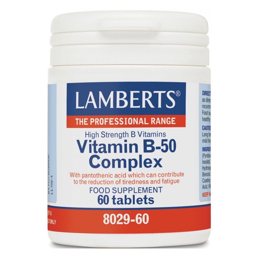 Lamberts Vitamin B-50 Complex Σύμπλεγμα Βιταμίνης B, 60 ταμπλέτες