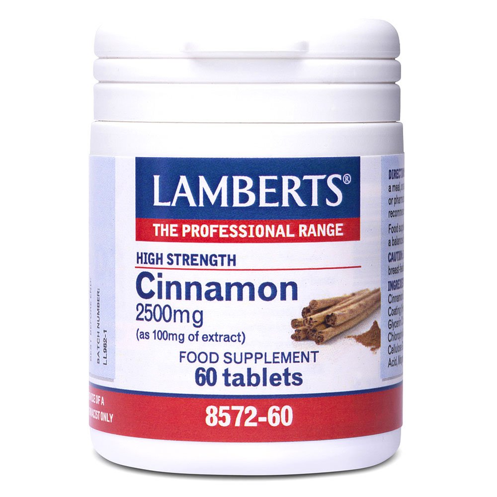 Lamberts Cinnamon 2500mg Κανέλλα, 60 ταμπλέτες