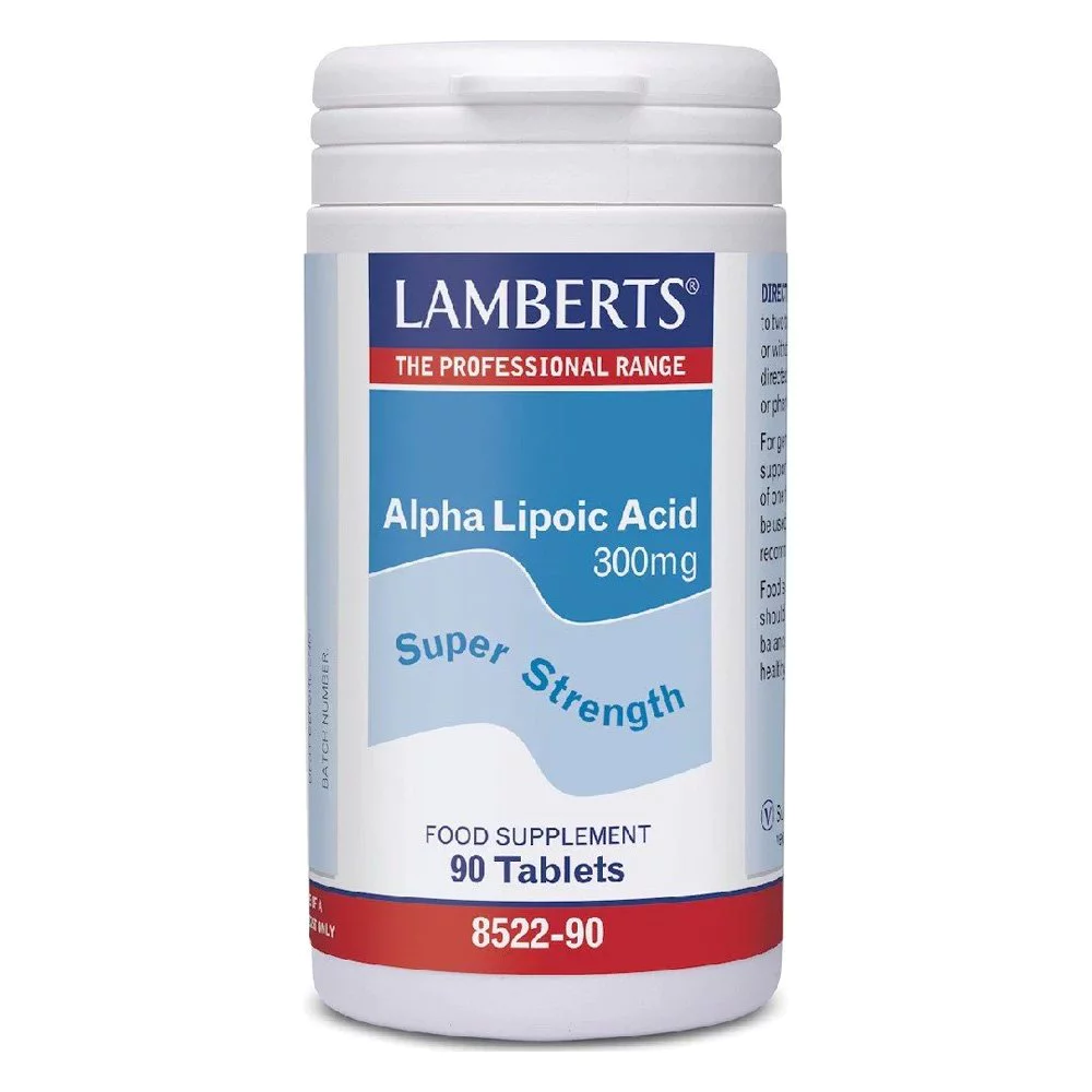 Lamberts Alpha Lipoic Acid 300mg Αντιοξειδωτικό Συμπλήρωμα Άλφα Λιποϊκού Οξέως, 90tabs Lamberts Alpha Lipoic Acid 300mg Αντιοξειδωτικό Συμπλήρωμα Άλφα Λιποϊκού Οξέως, 90tabs
