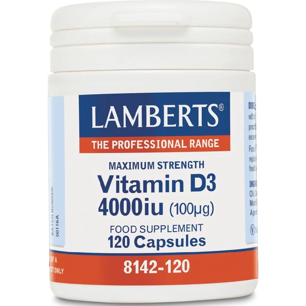 Lamberts Vitamin D3 4000iu 120 κάψουλες