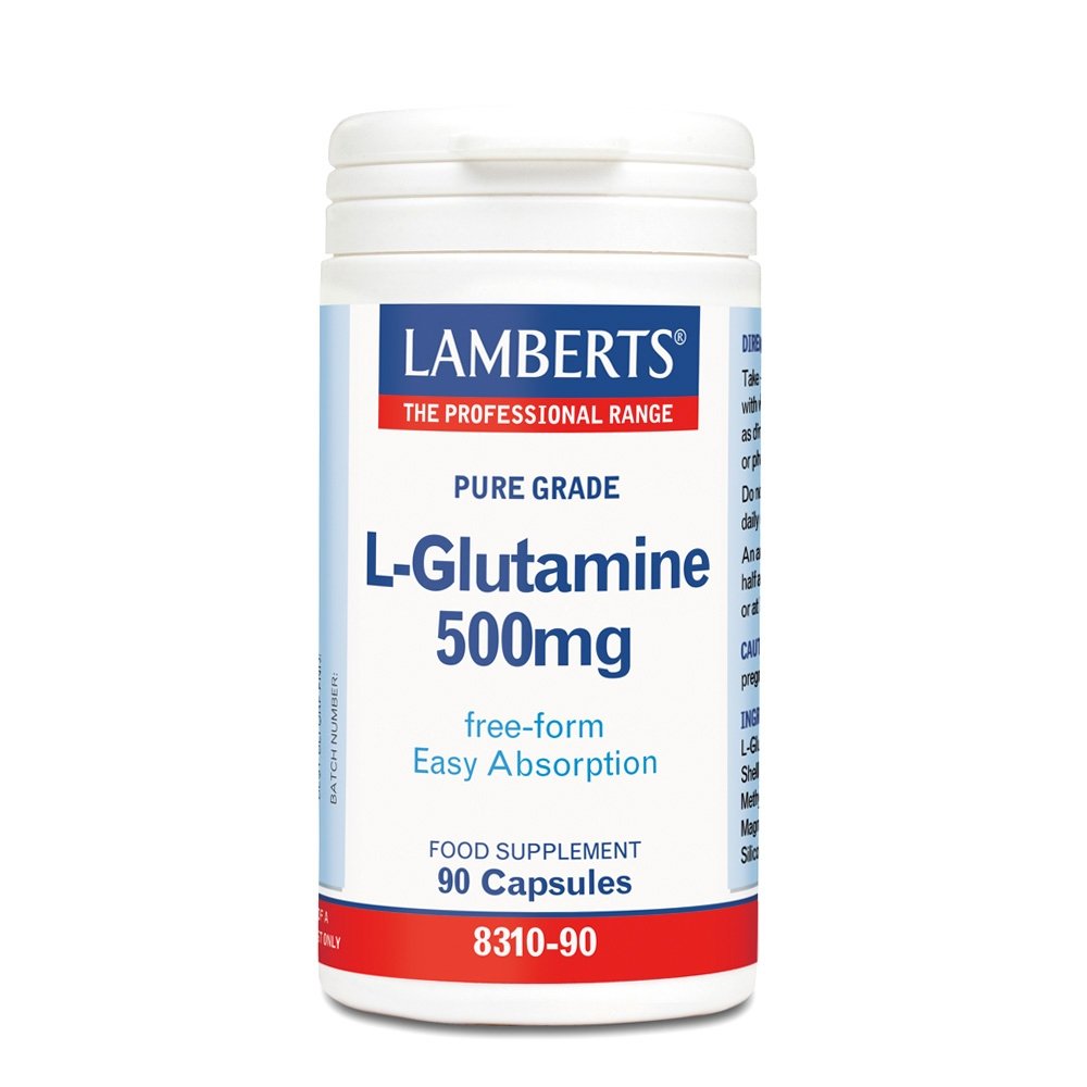 Lamberts L-Glutamine 500mg Συμπλήρωμα Διατροφής με Γλουταμίνη, 90caps
