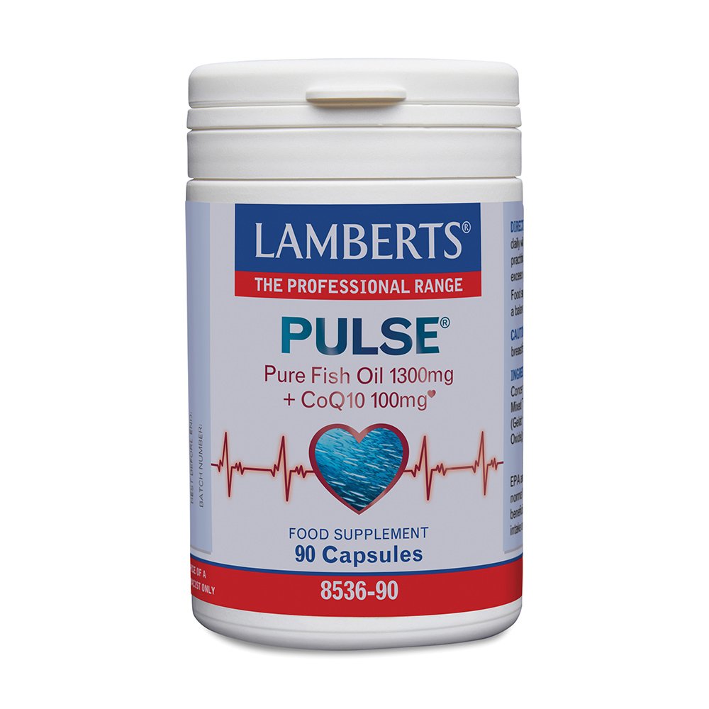 Lamberts Pulse Pure Fish Oil 1300mg & CoQ10 100mg, 90Caps