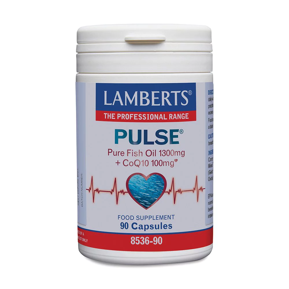 Lamberts Pulse Pure Fish Oil 1300mg & CoQ10 100mg, 90Caps Lamberts Pulse Pure Fish Oil 1300mg & CoQ10 100mg, 90Caps